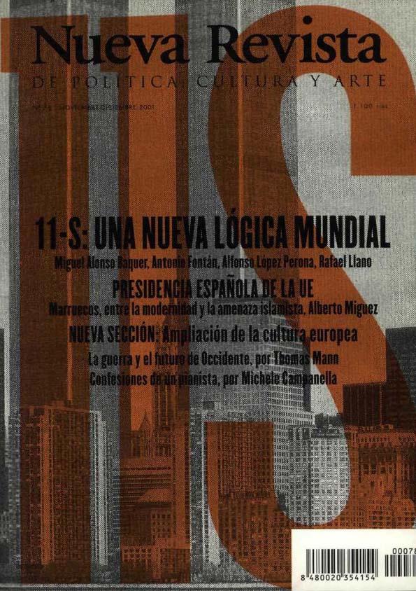 Nueva Revista de Política, Cultura y Arte. Núm. 78, noviembre-diciembre 2001 | Biblioteca Virtual Miguel de Cervantes