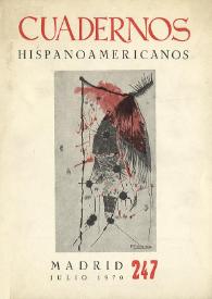 Portada:Cuadernos Hispanoamericanos. Núm. 247, julio 1970