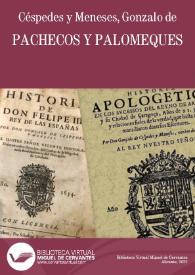 Portada:Pachecos y Palomeques / Gonzalo de Céspedes y Meneses