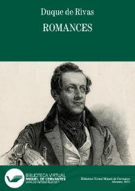 Romances / Duque de Rivas | Biblioteca Virtual Miguel de Cervantes