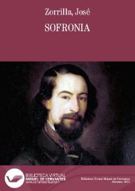 Sofronia / José Zorrilla | Biblioteca Virtual Miguel de Cervantes