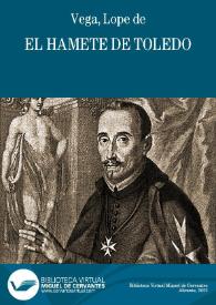 Portada:El Hamete de Toledo / Lope de Vega
