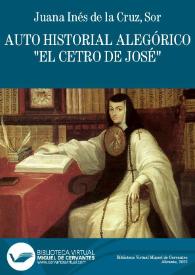 Portada:El cetro de José / Sor Juana Inés de la Cruz; edición del Fondo de Cultura Económica