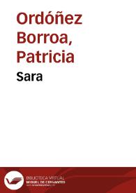 Portada:Sara / Patricia Ordóñez Borroa