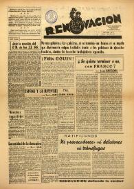 Portada:Renovación (Toulouse) : Boletín de Información de la Federación de Juventudes Socialistas de España. Núm. 29, 30 de enero de 1946