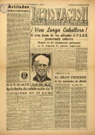 Portada:Renovación (Toulouse) : Boletín de Información de la Federación de Juventudes Socialistas de España. Núm. 32, 20 de febrero de 1946