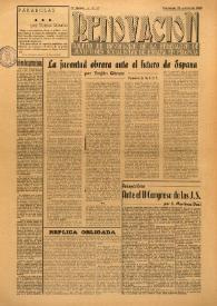 Portada:Renovación (Toulouse) : Boletín de Información de la Federación de Juventudes Socialistas de España. Núm. 47, 26 de junio de 1946