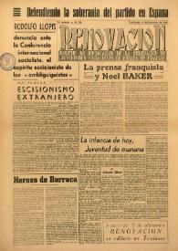Renovación (Toulouse) : Boletín de Información de la Federación de Juventudes Socialistas de España. Núm. 56, 4 de septiembre de 1946 | Biblioteca Virtual Miguel de Cervantes