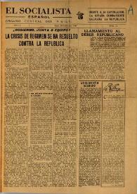 Portada:El Socialista Español : órgano central del P.S.O.E. Año II, núm. 13, 18 de febrero de 1947