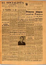Portada:El Socialista Español : órgano central del P.S.O.E. Año II, núm. 26, 13 de octubre de 1947