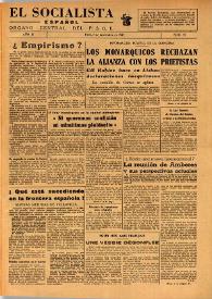 Portada:El Socialista Español : órgano central del P.S.O.E. Año II, núm. 27, 6 de noviembre de 1947