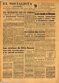 Portada:El Socialista Español : órgano central del P.S.O.E. Año III, núm. 31, 15 de marzo de 1948