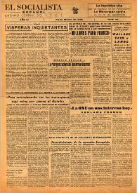 Portada:El Socialista Español : órgano central del P.S.O.E. Año IV, núm. 40, marzo de 1949