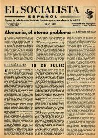 Portada:El Socialista Español : órgano central del P.S.O.E. Julio de 1955