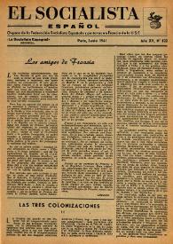 Portada:El Socialista Español : órgano central del P.S.O.E. Año XV, núm. 132, junio de 1961