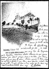 Portada:Tarjeta postal de A. Martínez a Rafael Altamira. Ciudad Real, 6 de junio de 1909