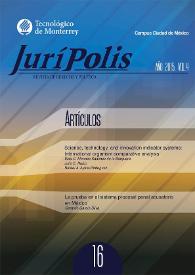 Portada:Jurípolis. Vol. 4, núm. 16, enero-junio 2015 