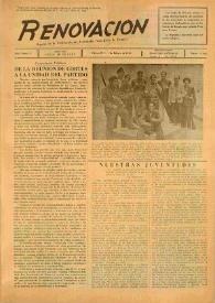 Portada:Renovación (México D. F.) : Órgano de la Federación de Juventudes Socialistas de España. Año I, núm. 11, 1 de febrero de 1945