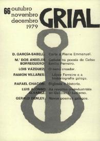 Portada:Grial : revista galega de cultura. Núm. 66, 1979