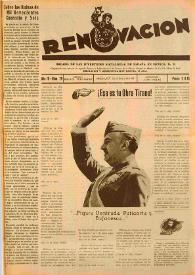 Portada:Renovación (México D. F.) : Órgano de la Federación de Juventudes Socialistas de España. Año III, núm. 29, 15 de enero de 1947