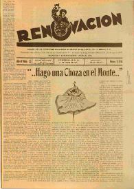 Portada:Renovación (México D. F.) : Órgano de la Federación de Juventudes Socialistas de España. Año IV, núm. 33, suplemento al núm. 32, 1 de junio de 1947