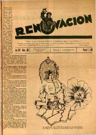 Portada:Renovación (México D. F.) : Órgano de la Federación de Juventudes Socialistas de España. Año VII, núm. 46, 1 de mayo de 1951