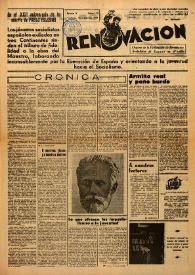 Portada:Renovación (Toulouse) : Boletín de Información de la Federación de Juventudes Socialistas de España. Núm. 119, 14 de diciembre de 1947