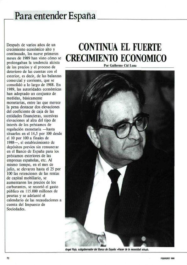 Continúa el fuerte crecimiento económico / Por Guillermo Cid Luna | Biblioteca Virtual Miguel de Cervantes