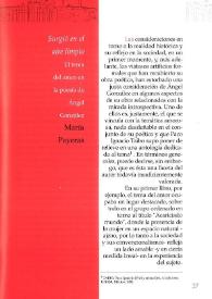 Portada:\"Surgió en el aire limpio\": El tema del amor en la poesía de Ángel González / María Payeras