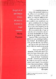 Más información sobre "Surgió en el aire limpio": El tema del amor en la poesía de Ángel González / María Payeras