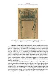 Portada:Montaner y Simón (1867-1981) [Semblanza] / Manuel Llanas