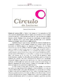 Portada:Círculo de Lectores [editorial, club del libro] (1962 - )  [Semblanza] / Raquel Jimeno Revilla
