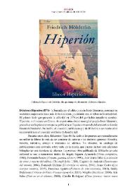 Portada:Ediciones Hiperión (1975-  ) [Semblanza] / Fran Garcerá