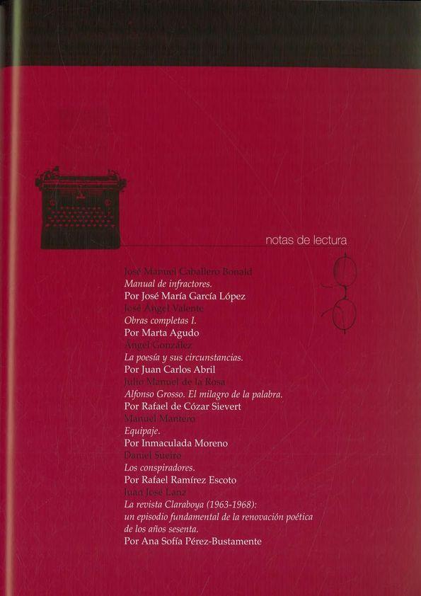 Campo de Agramante: revista de literatura. Núm. 6 (otoño 2006). Notas de lectura | Biblioteca Virtual Miguel de Cervantes