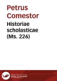 Portada:Historiae scholasticae (Ms. 226)