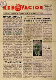 Portada:Renovación (Toulouse) : Boletín de Información de la Federación de Juventudes Socialistas de España. Núm. 13, noviembre de 1959