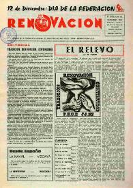 Portada:Renovación (Toulouse) : Boletín de Información de la Federación de Juventudes Socialistas de España. Núm. 44, diciembre de 1965