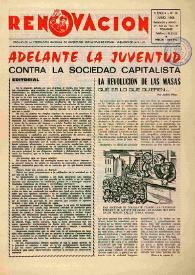 Portada:Renovación (Toulouse) : Boletín de Información de la Federación de Juventudes Socialistas de España. Núm. 18, junio de 1968
