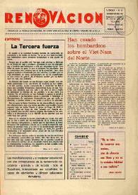 Portada:Renovación (Toulouse) : Boletín de Información de la Federación de Juventudes Socialistas de España. Núm. 21, noviembre-diciembre de 1968
