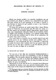 Portada:Influencia de Méjico en España / Gregorio Marañón