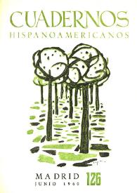 Portada:Cuadernos Hispanoamericanos. Núm. 126, junio 1960