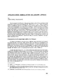 Arqueología andalusí en Balaguer (Lérida) / por Josep Giralt Balaguero | Biblioteca Virtual Miguel de Cervantes