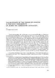 Portada:The Mudejars of the Crown of Aragon in the early documents of Jaume the Conqueror (1218-1227) / Por Christopher Davis