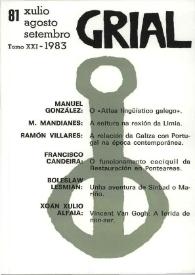 Portada:Grial : revista galega de cultura. Núm. 81, 1983