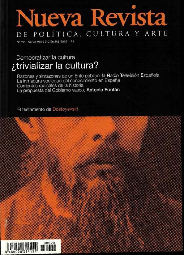 Nueva Revista de Política, Cultura y Arte. Núm. 90, noviembre-diciembre 2003 | Biblioteca Virtual Miguel de Cervantes