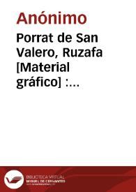 Portada:Porrat de San Valero, Ruzafa [Material gráfico] : Valencia
