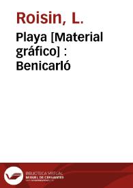 Portada:Playa [Material gráfico] : Benicarló