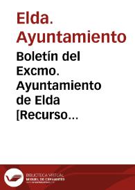 Portada:Boletín del Excmo. Ayuntamiento de Elda [Recurso electrónico]. Número 3 - julio