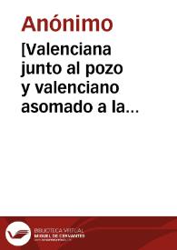 Portada:[Valenciana junto al pozo y valenciano asomado a la ventana] [Material gráfico]