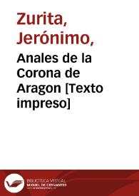 Portada:Anales de la Corona de Aragon 